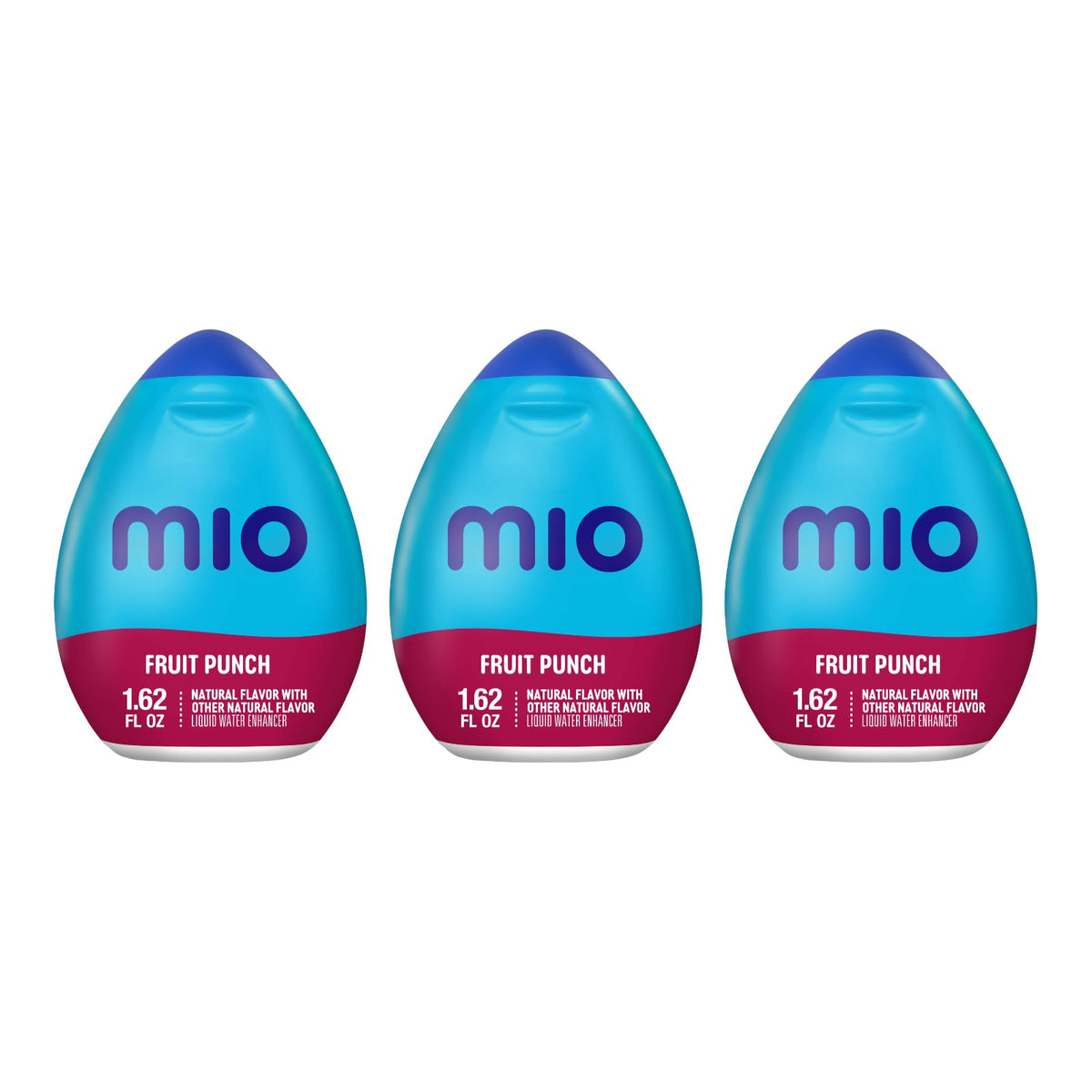 Mio Fruit Punch three-pack bottles offer portable, zero-calorie flavor.