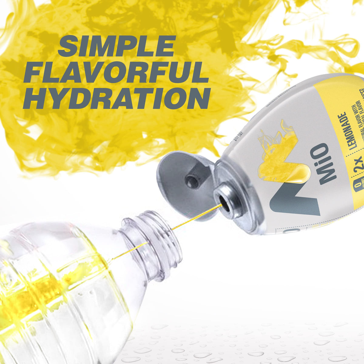 Mio Lemonade label close-up highlights flavor identity and packaging design.