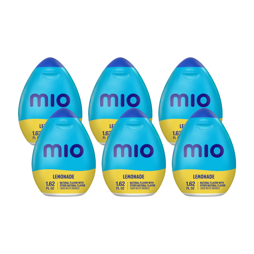 Mio Lemonade Liquid Water Enhancer bottle close-up for easy on-the-go flavor.