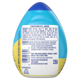 Mio Lemonade enhancer with glass of water for a refreshing sip.