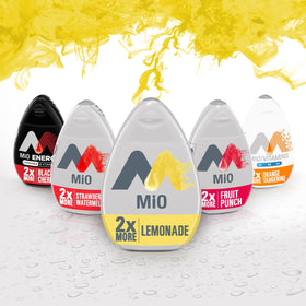 Mio Lemonade packaging in a purse-ready pouch communicates convenience.