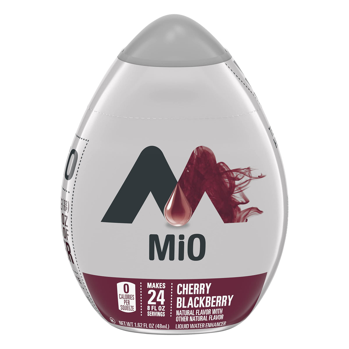 Mio Cherry Blackberry bottle pour shows a flavor boost for water on the go.