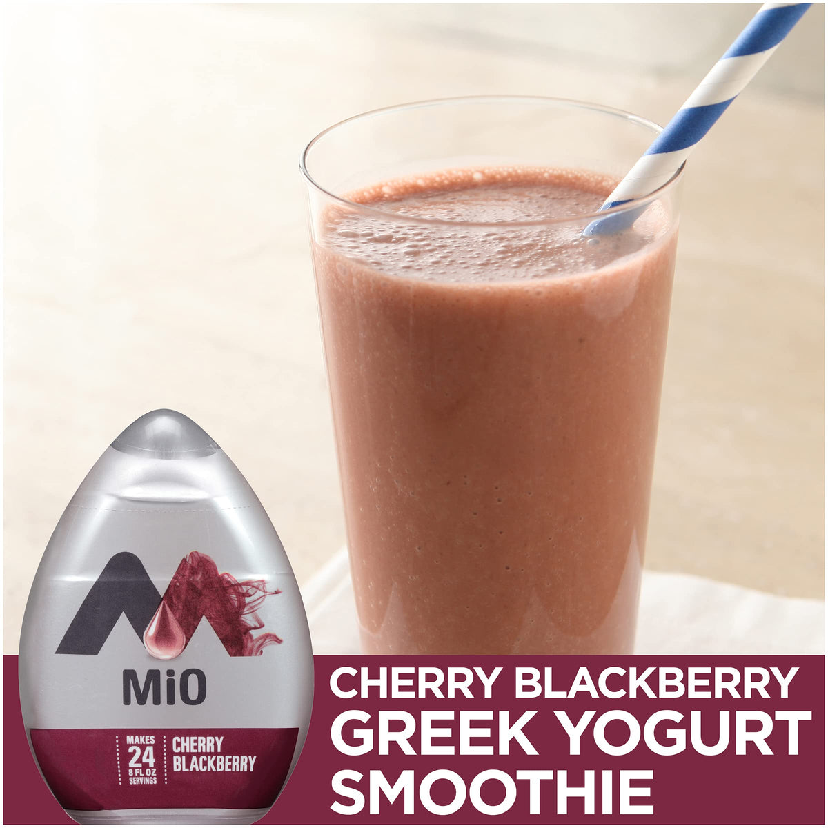 Mio Cherry Blackberry on-the-go flavoring enables hydration anytime.
