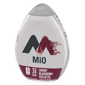 Mio Cherry Blackberry pump-dispense top enables easy one-handed flavoring.
