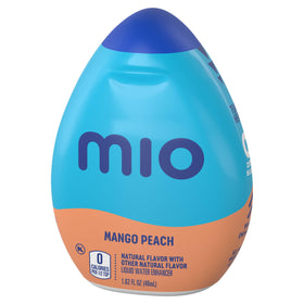 Mio Mango Peach bottle on a desk ready for study or work hydration.