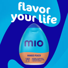 Flavor swatch suggests tropical Mio Mango Peach aroma