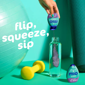 Mio Sport Arctic Grape label close-up shows natural flavors and zero calories