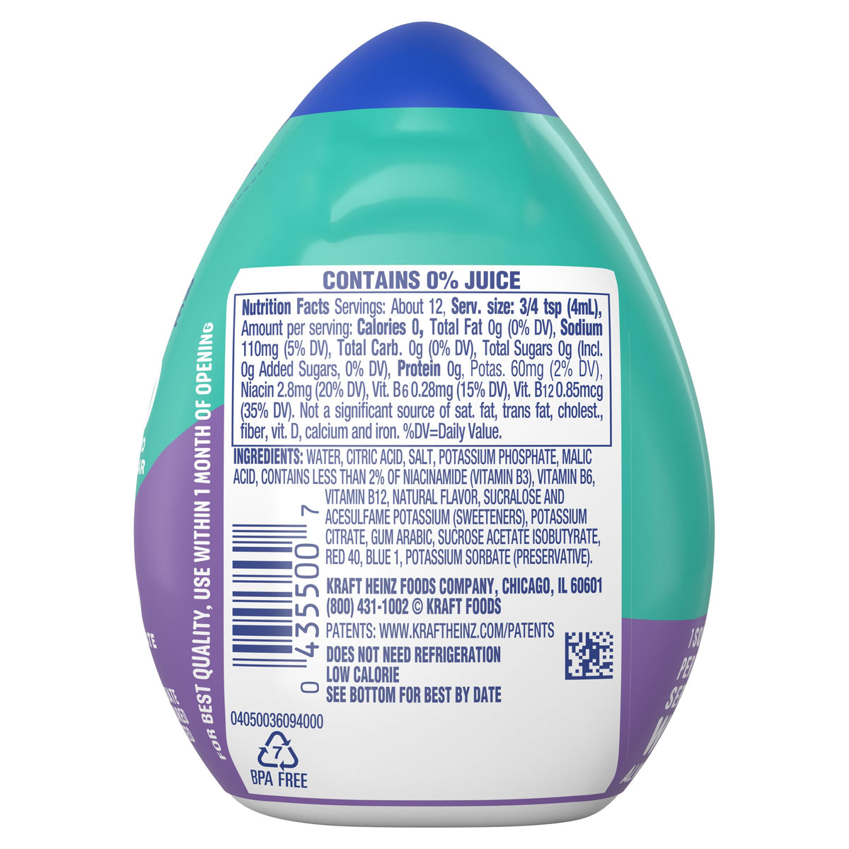 Six-pack Mio Sport Arctic Grape bottles ideal for gym bag