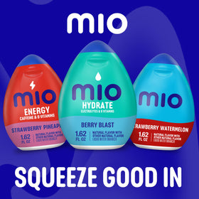 MiO Sport Berry Blast close-up showing zero calories per serving.