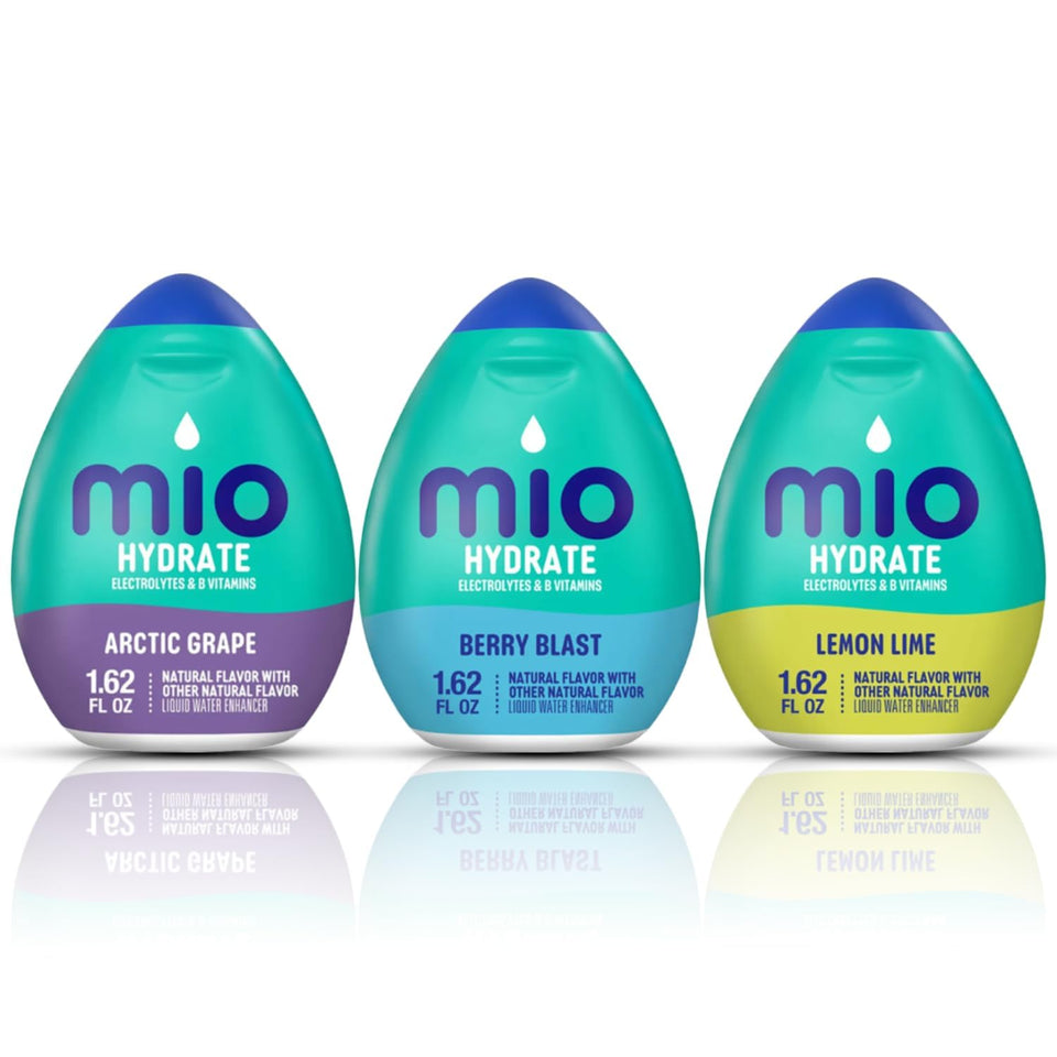 Mio Sport Arctic Grape bottle for on-the-go hydration with electrolytes.