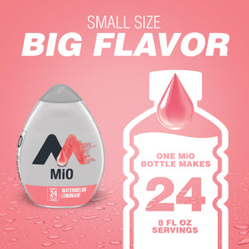 Mio Watermelon Lemonade next to a purse for travel hydration.