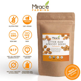Miracle Farming non-GMO labeling on seeds image supports clean ingredients.