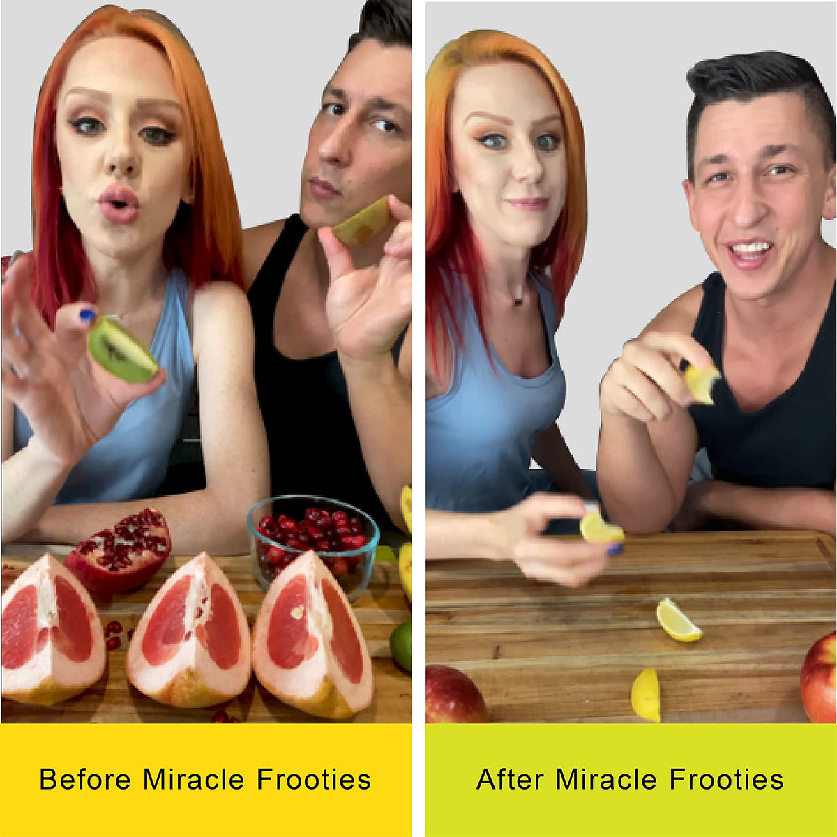 No artificial sweeteners on Miracle Frooties packaging label.
