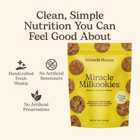 Miracle Mama Milkookies brewers yeast detail highlighting traditional milk-supporting ingredients.