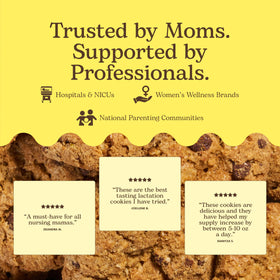 Miracle Mama Milkookies natural ingredients label emphasizes clean, recognizable elements.