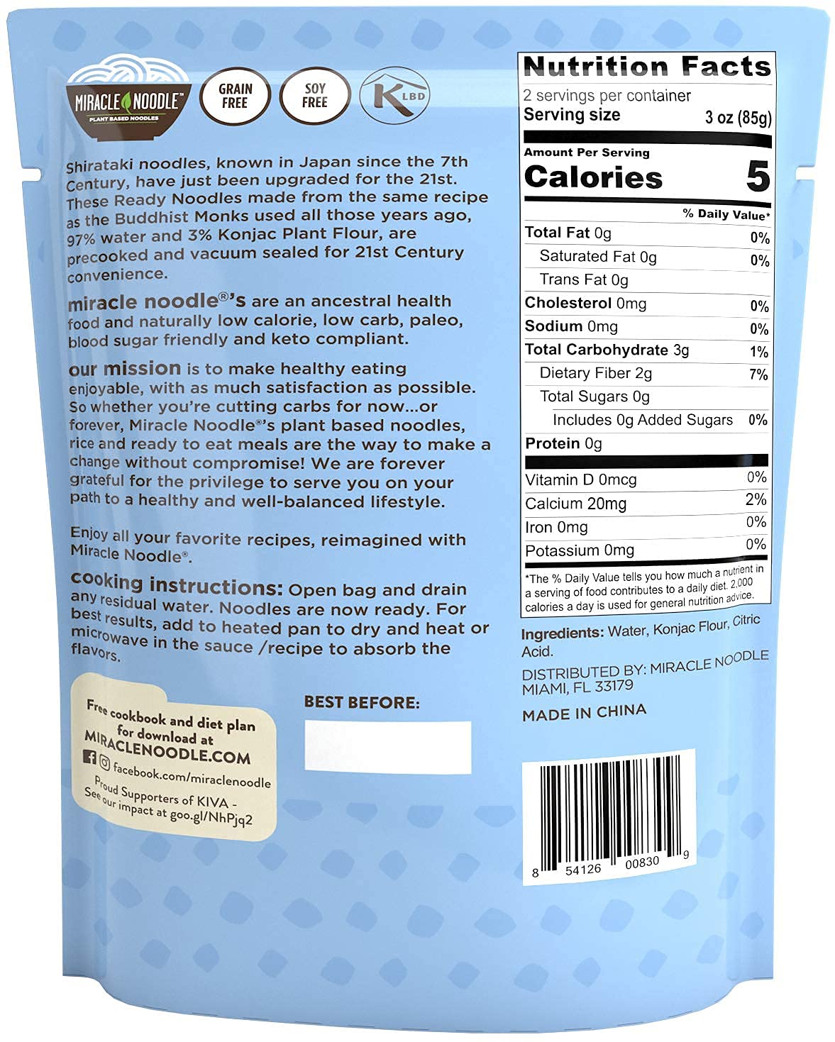 Miracle Noodle konjac noodles on plate show absorbent texture for flavorful sauces.