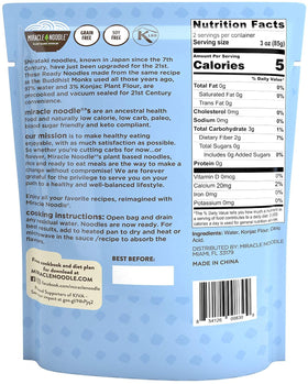 Miracle Noodle konjac noodles on plate show absorbent texture for flavorful sauces.
