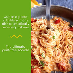 Miracle Noodle Konjac noodles raw texture showing translucent strands for quick prep.