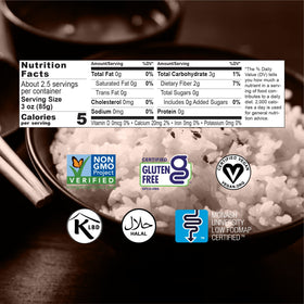 Miracle Noodle Konjac Rice ingredient list on front — plant-based, gluten-free option