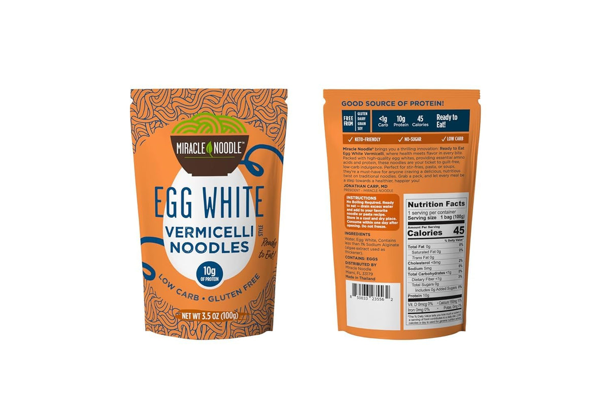 Miracle Noodle Low-Carb, 1g net carb per serving