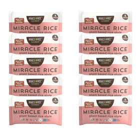 Miracle Noodle Miracle Rice 10-pack front view highlighting keto-friendly, low-calorie base.