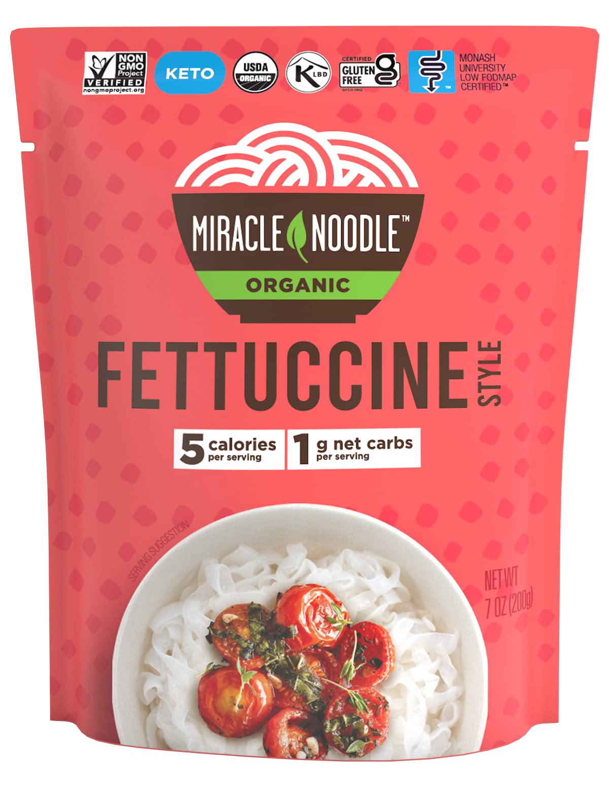 Miracle Noodle ready-to-eat organic fettuccine in six-pack