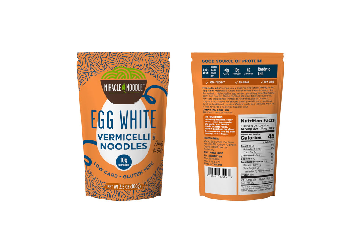 Miracle Noodle Ready-to-Eat Pasta offers quick, protein-friendly meals.