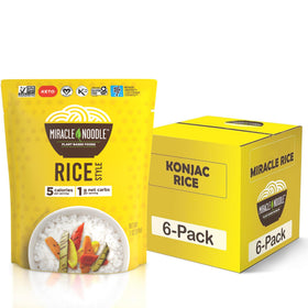 Miracle Noodle ready-to-eat rice pack six bags for easy keto-friendly meals.