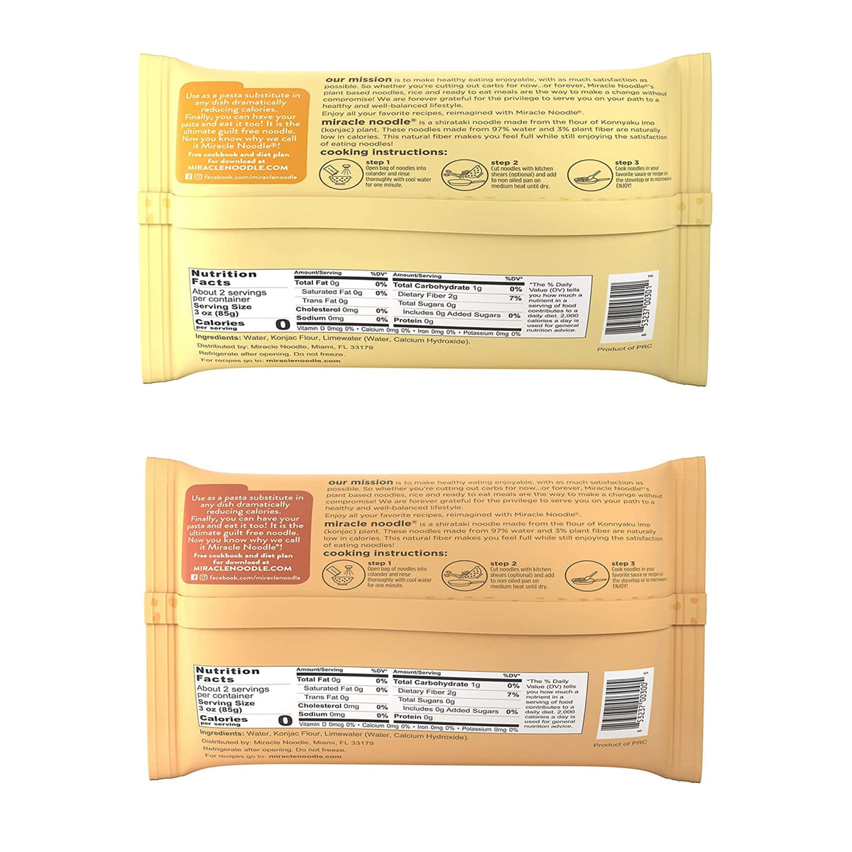 Miracle Noodle sauce-absorbent surface ideal for flavorful preparations.