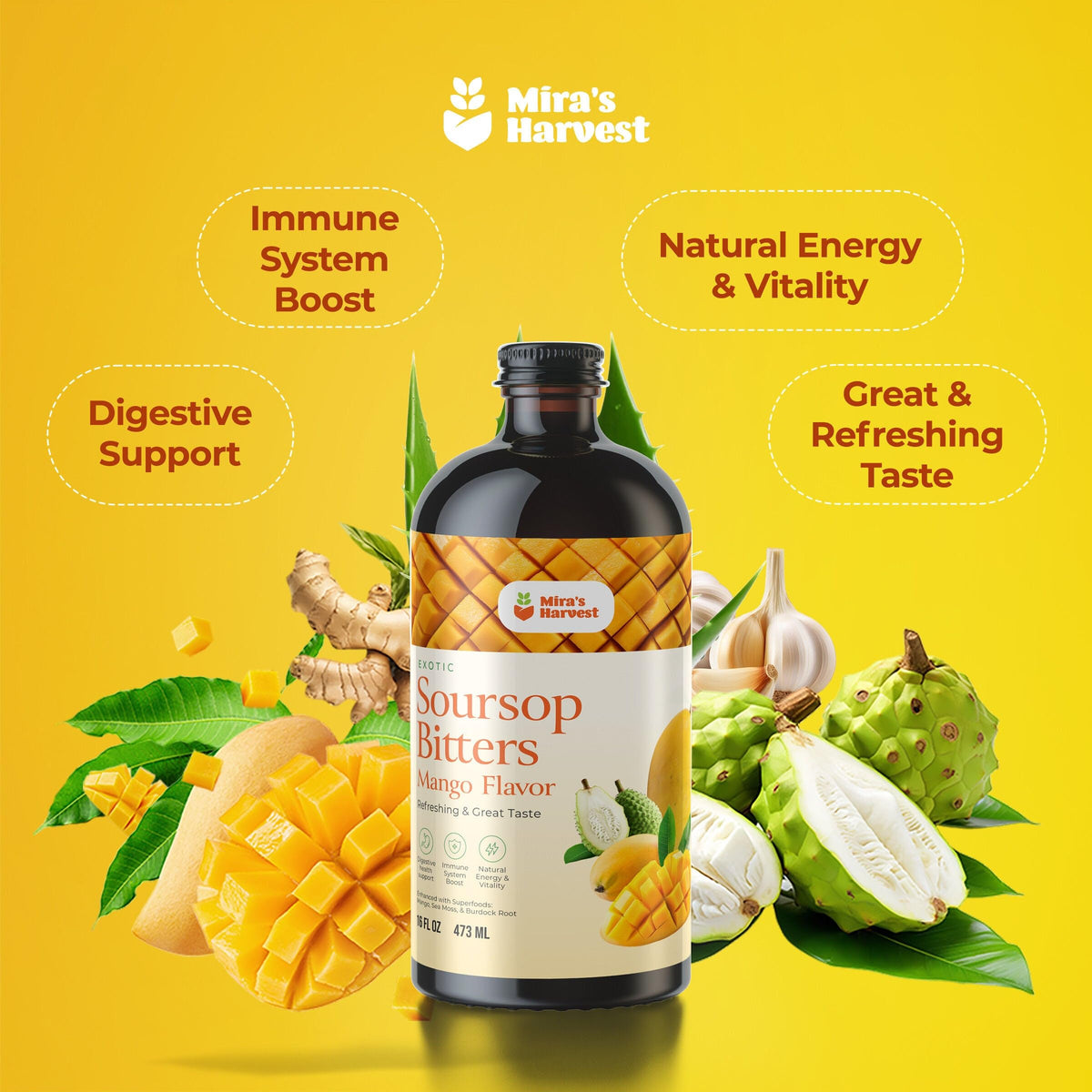 Mira’s Harvest Soursop Bitters with African Mango adds nuance to drinks.