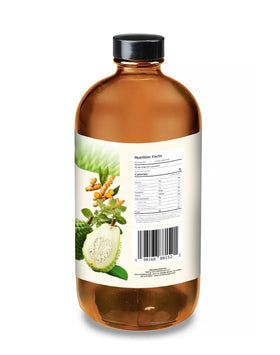 Glass of Mira’s Harvest Soursop Bitters ready for daily routine.