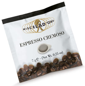 Miscela D'Oro Cremoso pods display close-up.