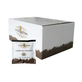 Miscela D'Oro single-shot crema pods box, ready for quick Italian espresso.