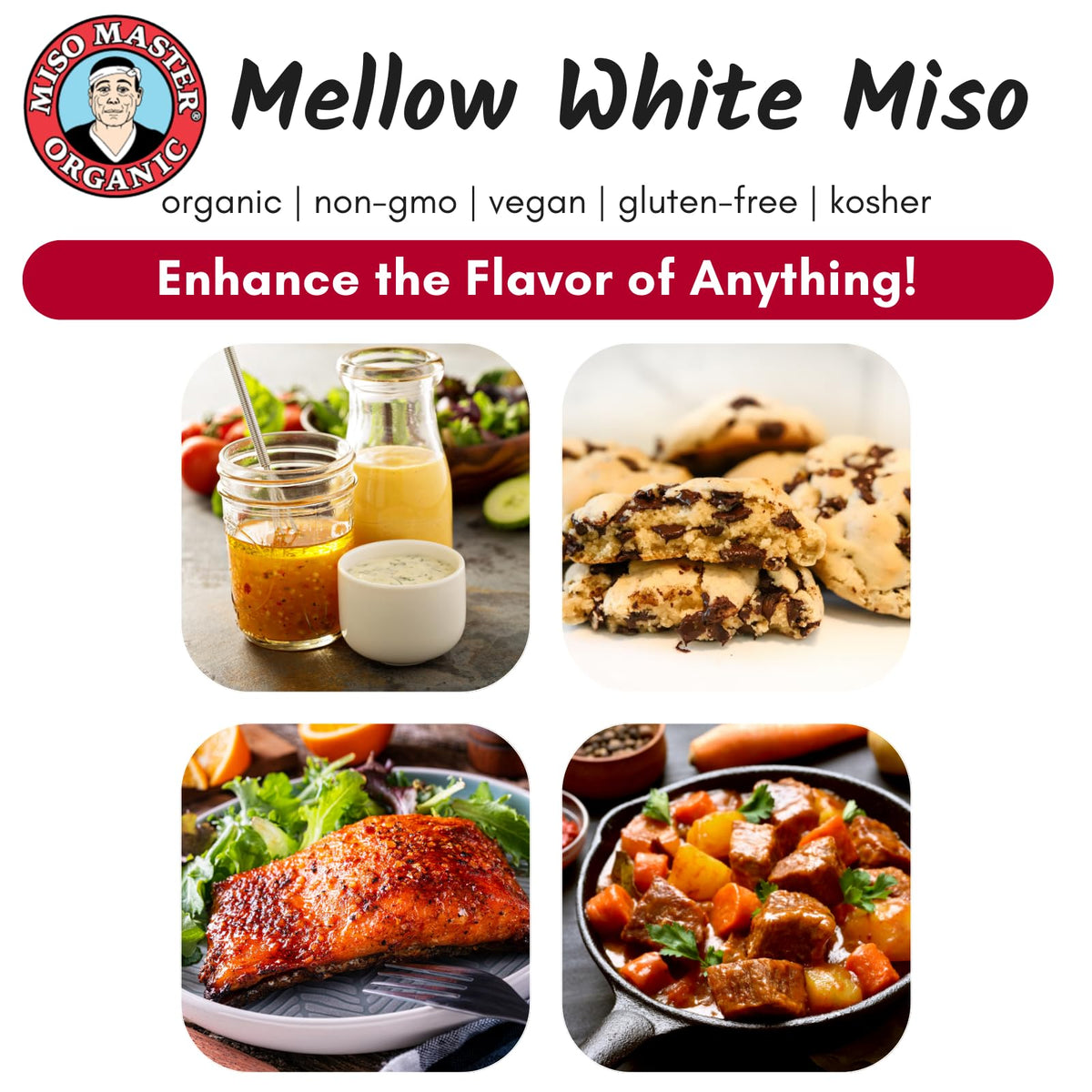 Miso Master Organic Mellow White Miso handmade koji rice close-up, artisanal fermentation.