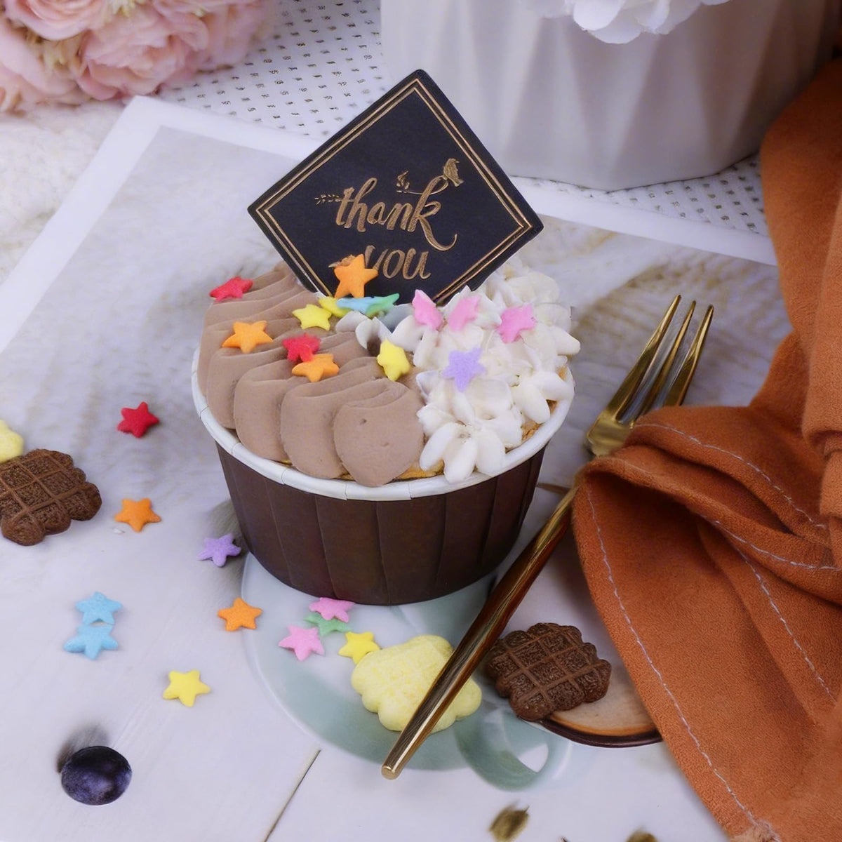 Miss Doozy Rainbow Sprinkles rainbow palette elevates dessert presentation