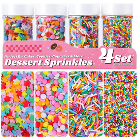 Miss Doozy Rainbow Sprinkles star confetti on cookies for festive decoration