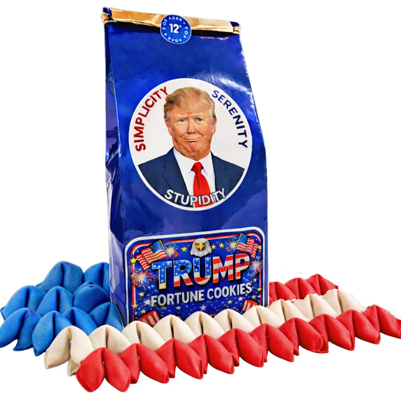 MISS FORTUNES BETTER LUCK NEXT TIME Trump fortune cookies pack shows 12 satirical fortunes for parties.