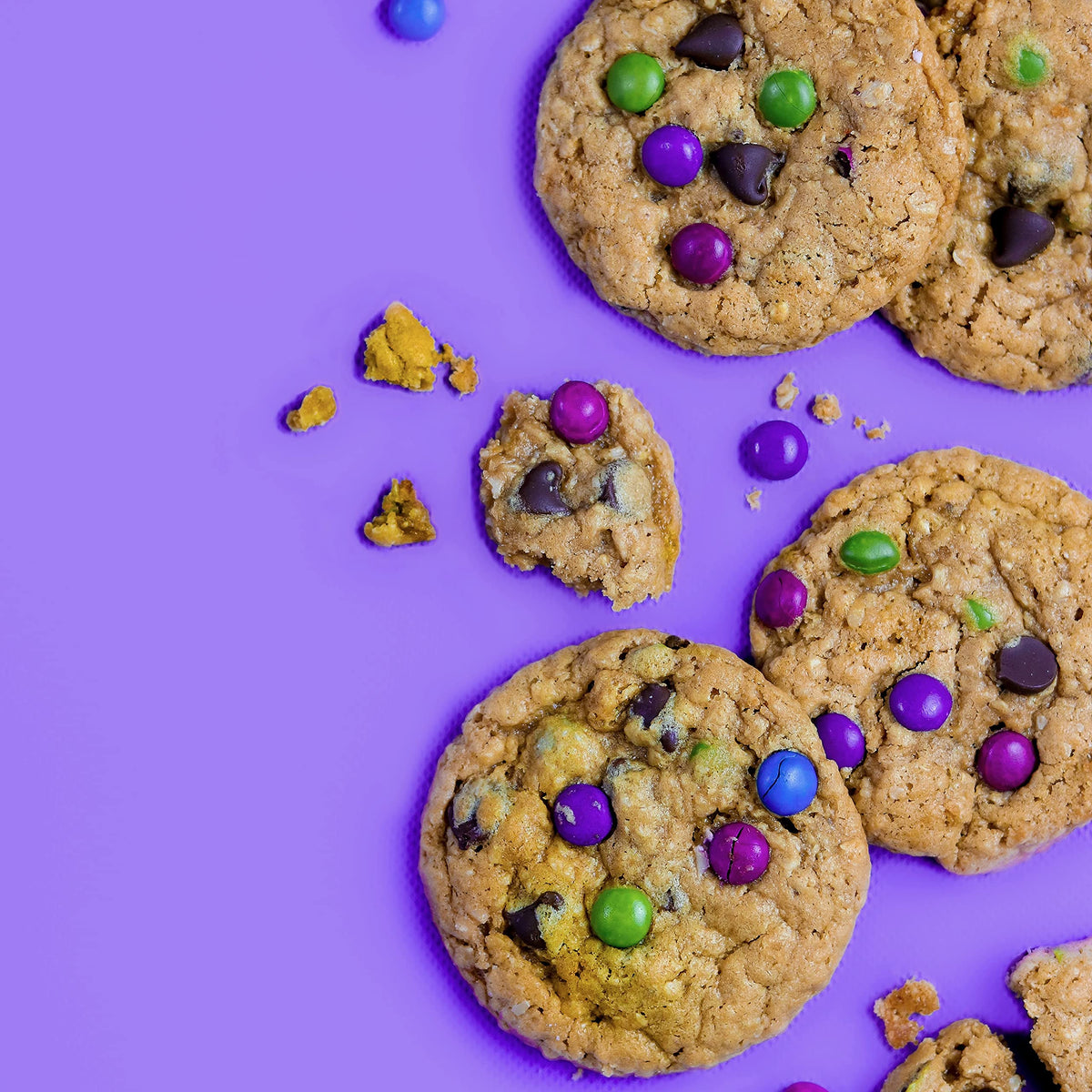 Miss Jones Baking Monster cookie dough image showing easy-to-make dessert with oats.