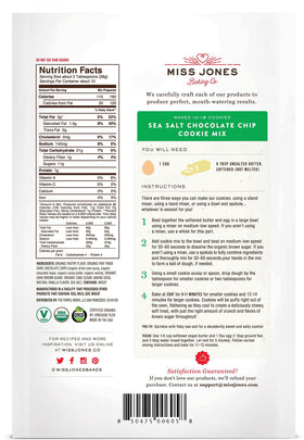 Miss Jones Baking Organic Cookie Mix ingredients scattered for quick prep.