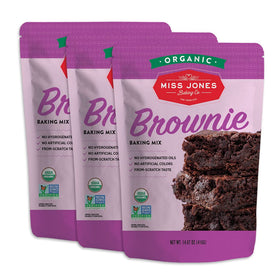 Miss Jones Organic Fudge Brownie Mix pack 3 – convenient three-box set for quick treats