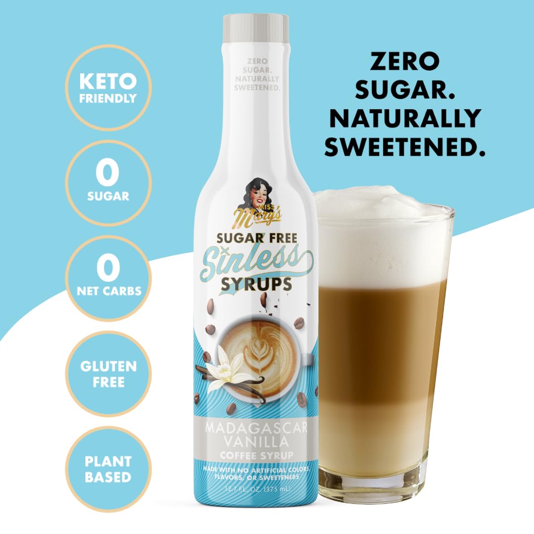 Miss Mary's Madagascar Vanilla Sugar Free Coffee Syrup dessert idea drizzle