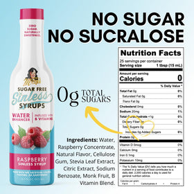 Miss Mary's Morning Elixir Raspberry Sinless Syrup drizzle on coffee or cocktails for keto-friendly sweetness.