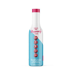 Miss Mary's Morning Elixir Raspberry Sinless Syrup pour highlighting natural sweeteners and zero sugar.