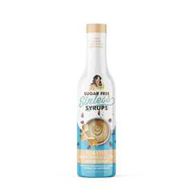 Miss Mary's Morning Elixir Sinless Syrup bottle with toasted marshmallow flavor for sugar-free indulgence.