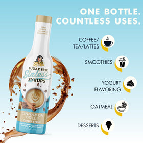 Miss Mary's Morning Elixir syrup used in cooking and desserts with cinnamon dolce flavor