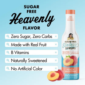 Miss Mary's Peach Sinless Syrup added to water to elevate flavor without sugar.