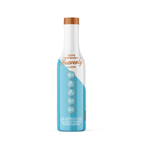 Miss Mary's Sinless Syrup being poured over coffee for a caramel boost