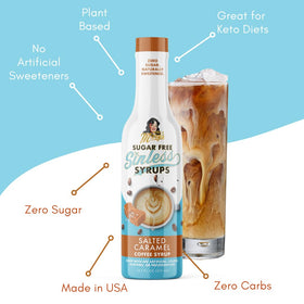 Miss Mary's Sinless Syrup label close-up showing no artificial sweeteners