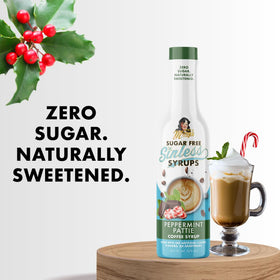 Miss Mary's Sinless Syrup ingredients label highlights monk fruit and stevia