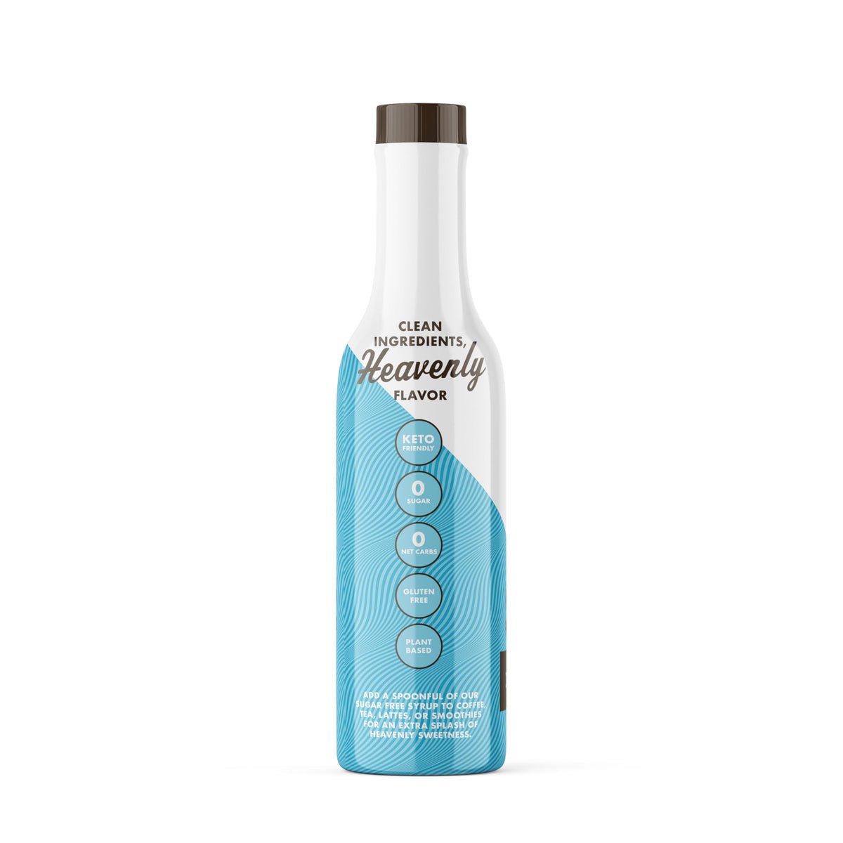 Miss Mary's Sinless Syrup being poured, perfect for coffee or desserts